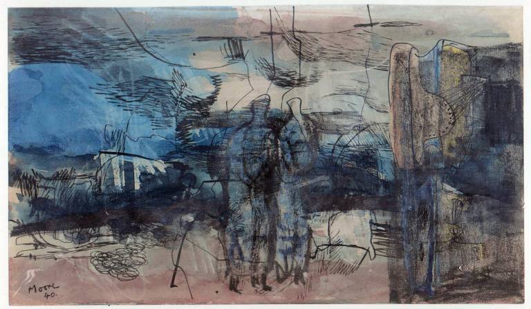Henry  Moore - Figures in a Landscape