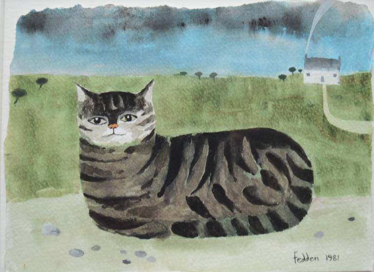 Mary  Fedden - Moggy in Landscape