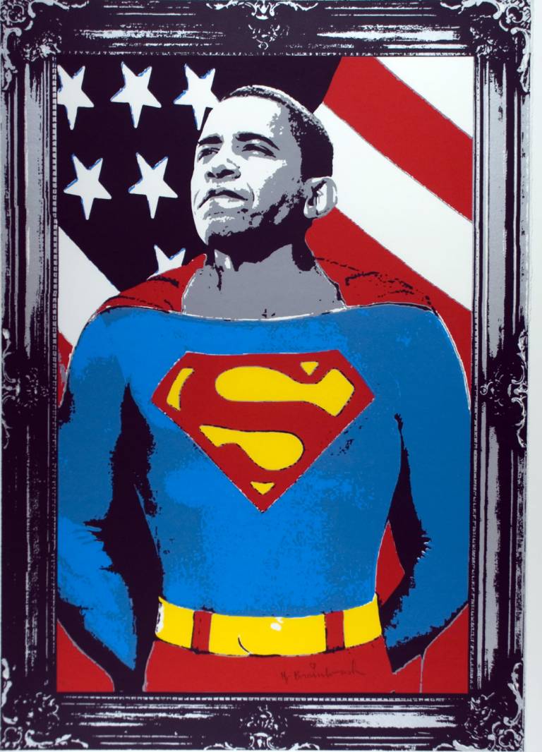 Obama Superman Silver Edition - Mr Brainwash