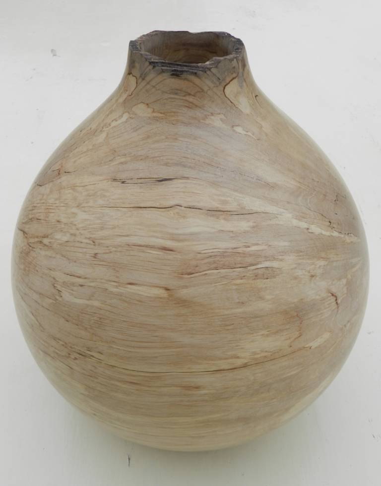 Richard Chapman - Large Turned Wooden Vase in Spalted Hornbeam