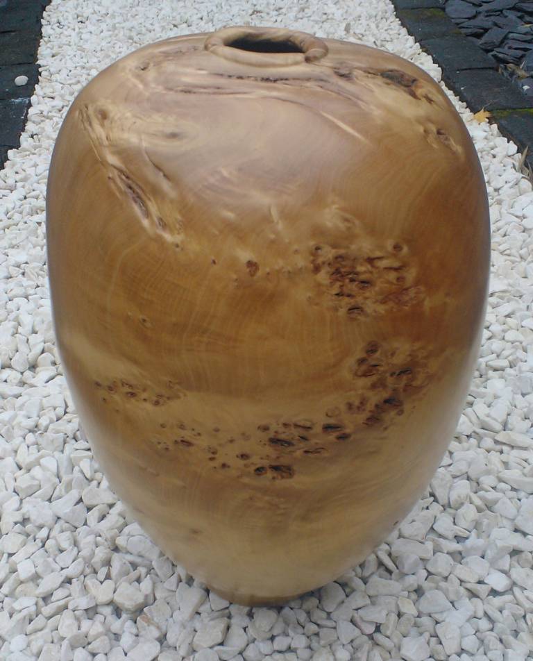 Richard Chapman - Large Turned Wooden Vase in Black Poplar