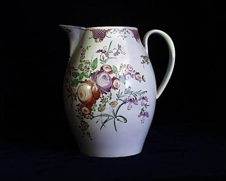 Unknown - Large Floral Liverpool Porcelain Jug
