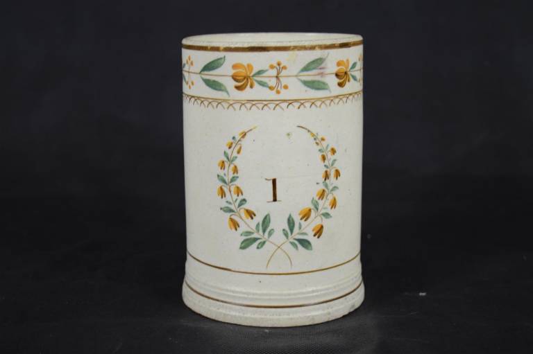 Unknown - Pearlware Mug Immaculate Labelled "1"