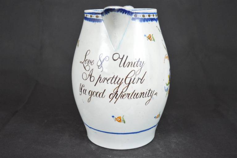 Unknown - Early Antique Jug - Love & Unity A pretty Girl is a good opportunity