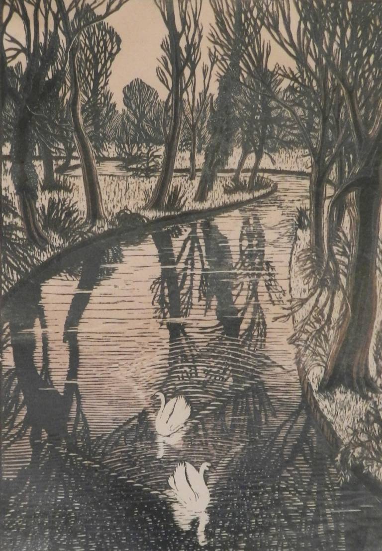 Gwen Raverat - Swans on the Cam