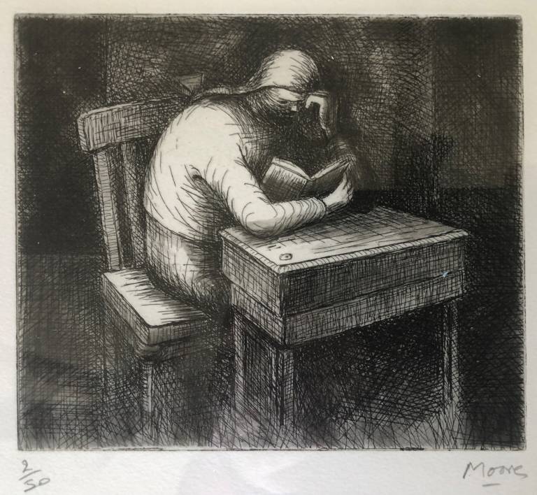 Henry  Moore - Girl Studying