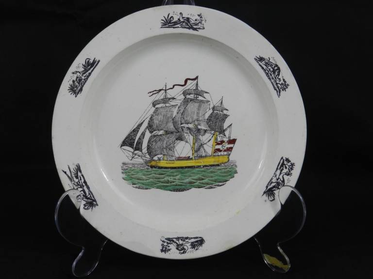 Unknown - Dillwyn Coloured ship plate