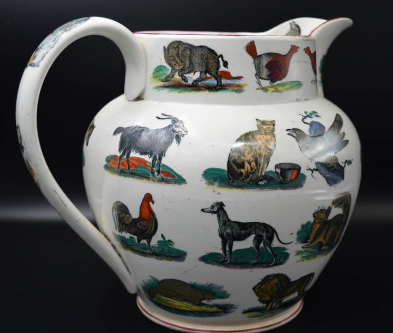 Elsmore and Forster Joker Jug with Animals - Elsmore and Forster