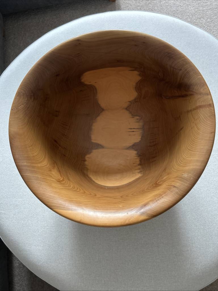 Large Turned Wooden Bowl in Yew - Richard Chapman