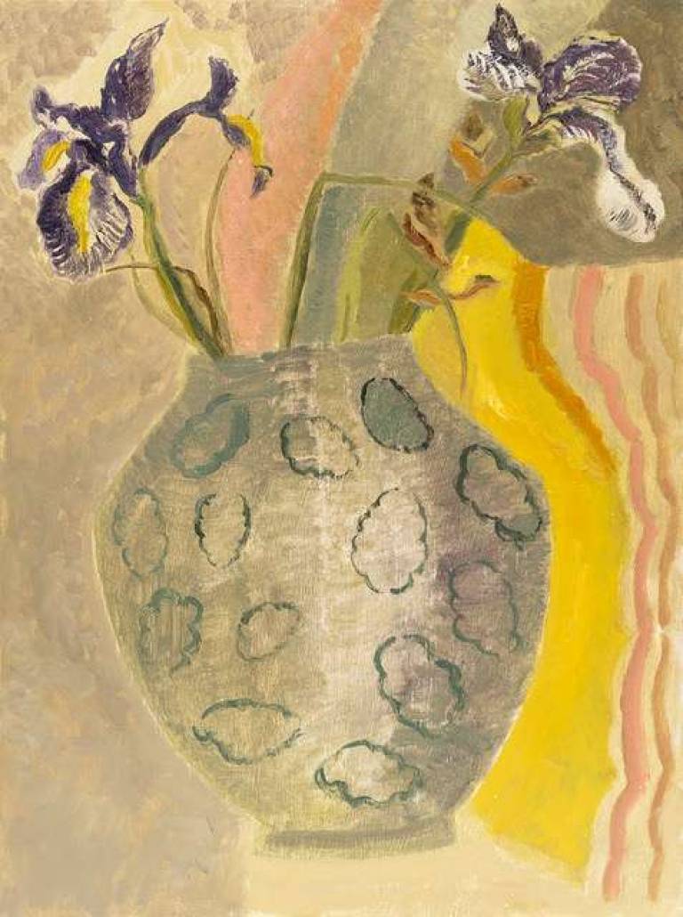 Irises in a Jaunty Vase