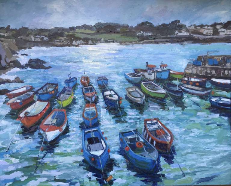 Evening Light Coverack Cornwall, Price unframed. - Sally Mole