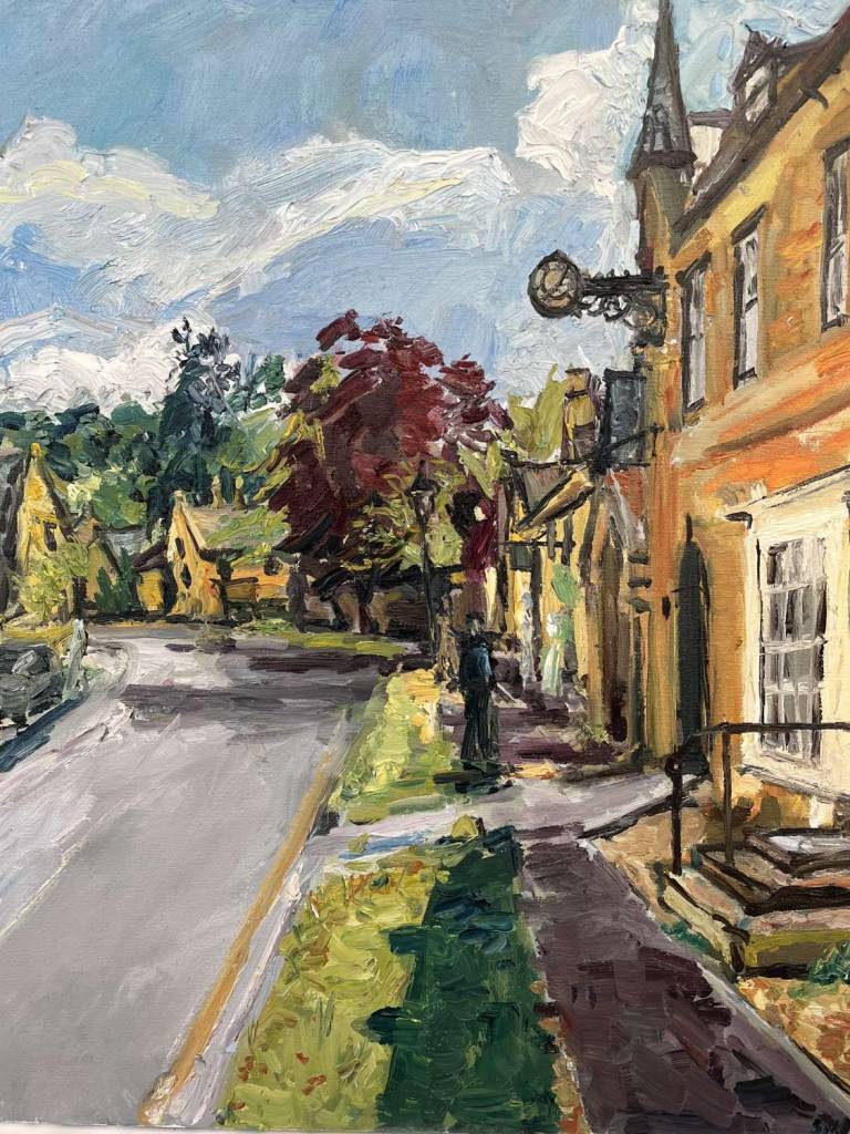 Broadway in Worcestershire, Unframed. - Sally Mole