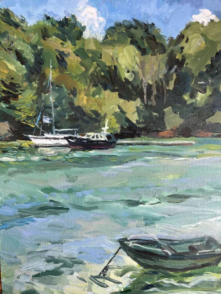 Fowey Harbour, Cornwall, Unframed. - Sally Mole