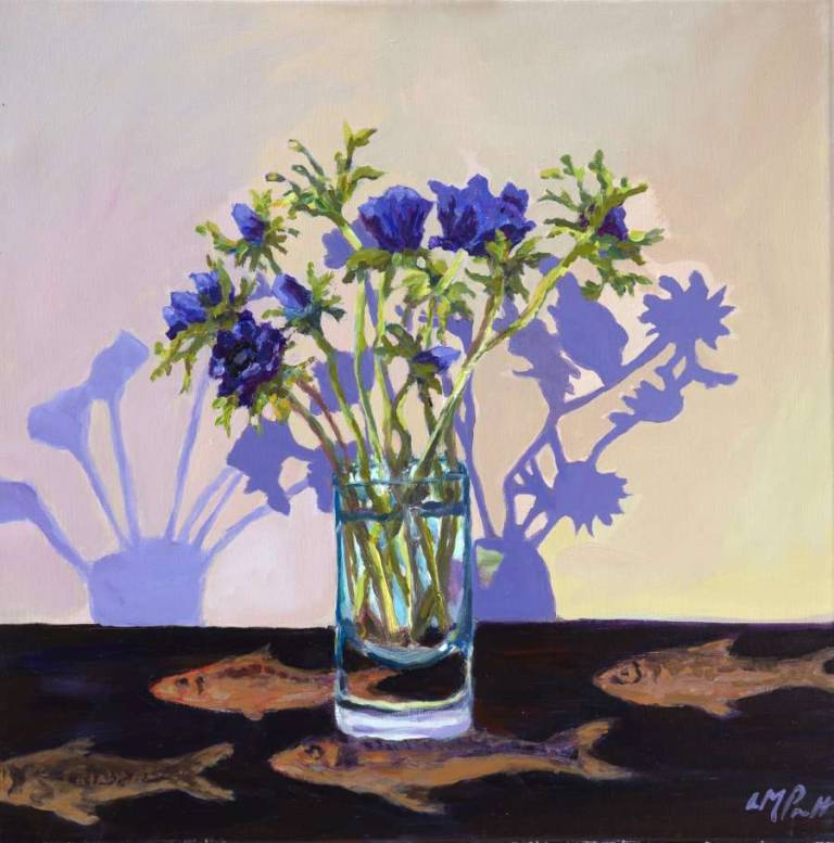 Lucy Pratt - Blue Anemones and double shadow