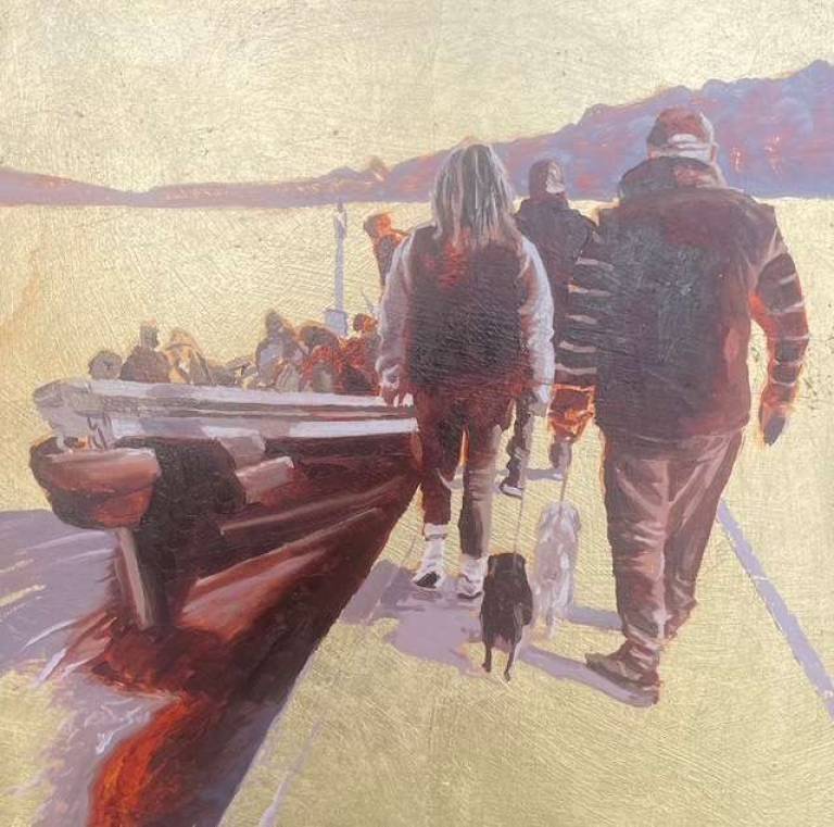 Greg Ramsden RSMA - Ferry Crossing in Gold