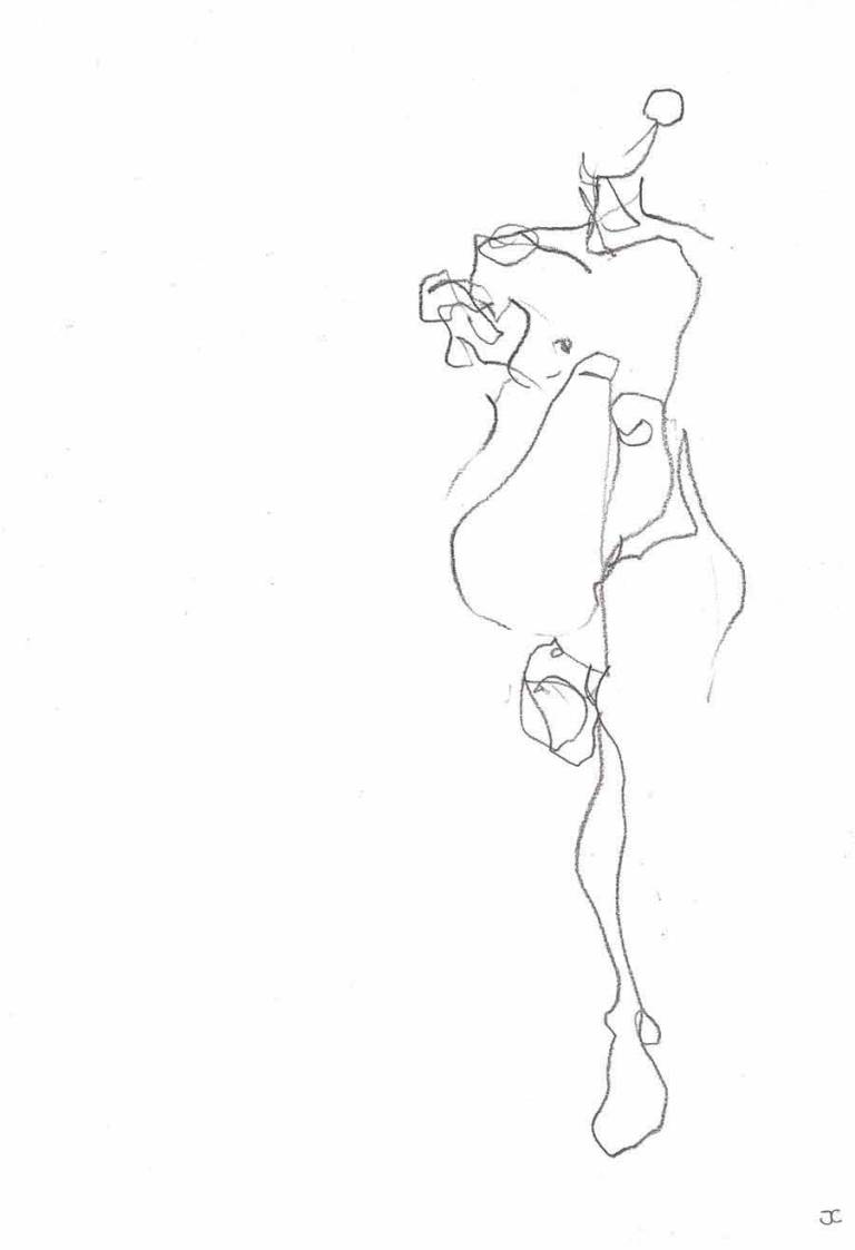 Drawing With A Continuous Line, And Not Looking At The Paper. - Jill Colchester