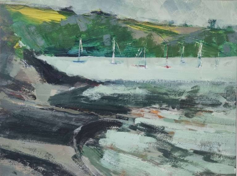 Morning light, boats moored - Sophie Velzian