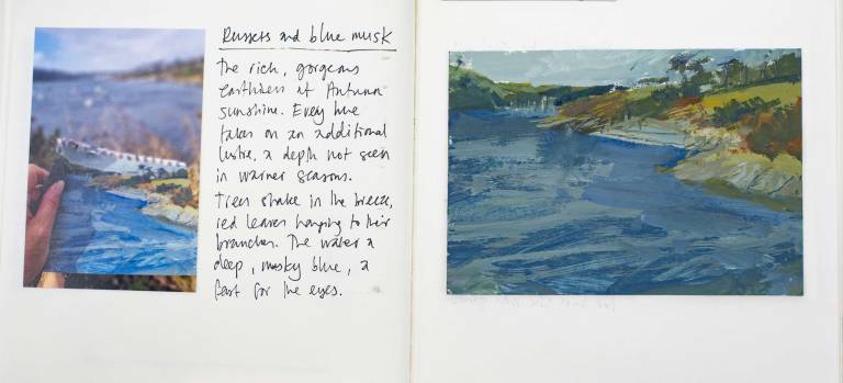 Blue musk and russets - Sophie Velzian