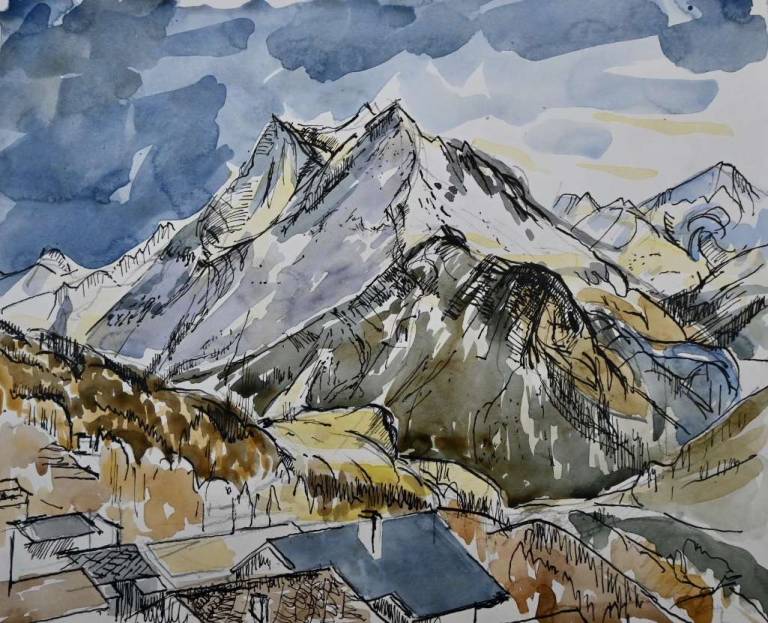 Dents de Veisivi from Villa Valous, Switzerland 1992 - Tom Cross