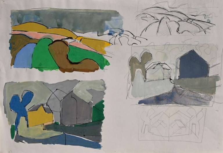 Untitled [Welsh Landscape sketches 1972] - Tom Cross