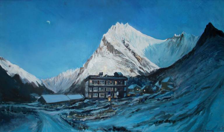 Snowy Dusk in the Langtang at Kyranjin Gumba, 3780m, Nepal - Neil Pittaway