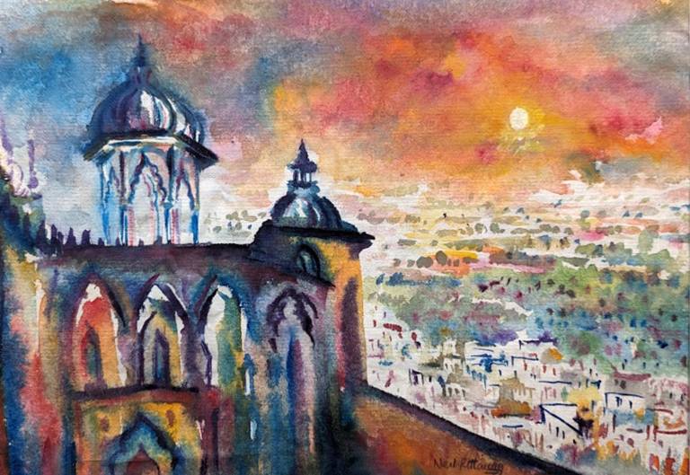 Looking across the salt planes from Kutchaman Fort, India (copy) - Neil Pittaway