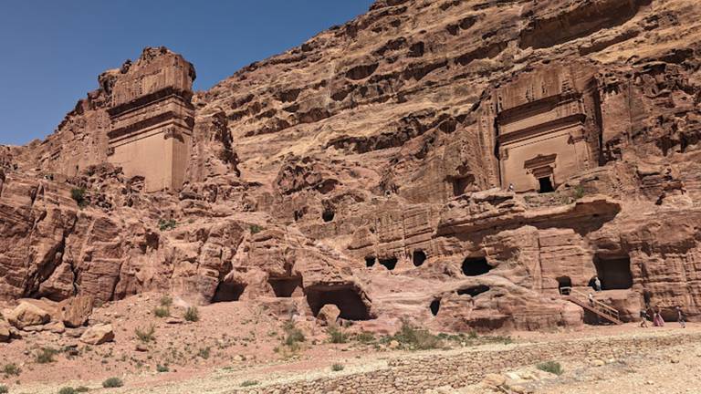 Closer view of The Royal Tombs, Petra, Jordan - Neil Pittaway