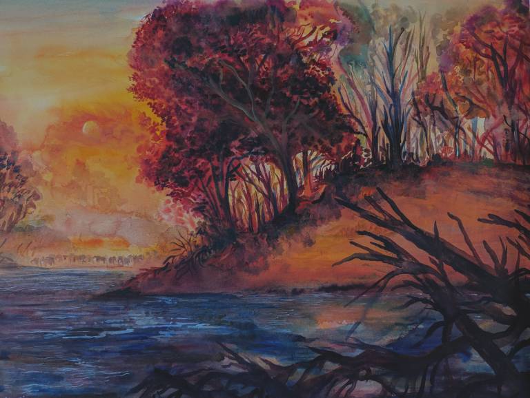 Dusk on the Okavango River, Namibia - Neil Pittaway