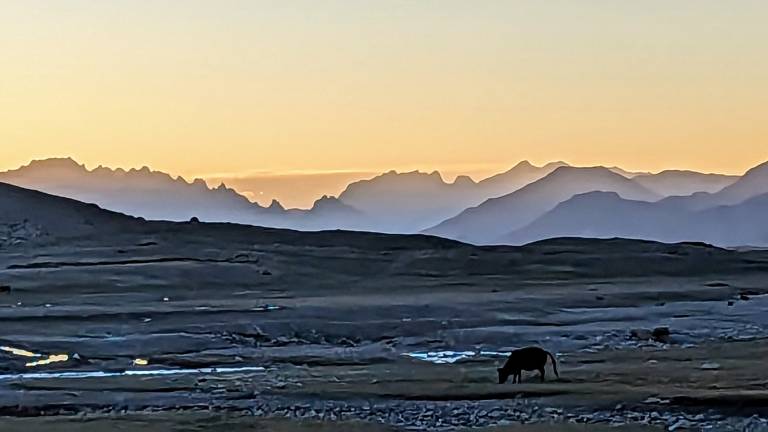 Sundown from The campsite at Nimaling, 4,841 meters (15,883 feet), Ladakh, India - Neil Pittaway
