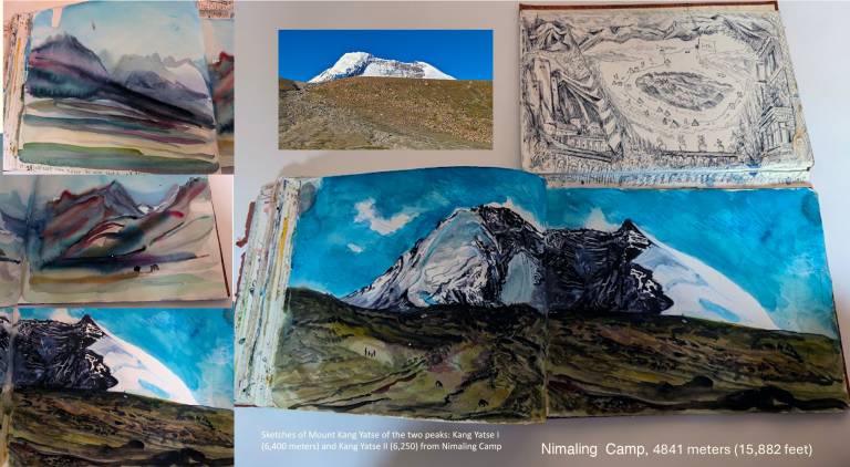 Day 5 Sketches from Nimaling Camp - Neil Pittaway