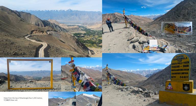 Views from the top of Khardungla Pass 5,359 metres,  17,582 ft Near Leh   - Neil Pittaway