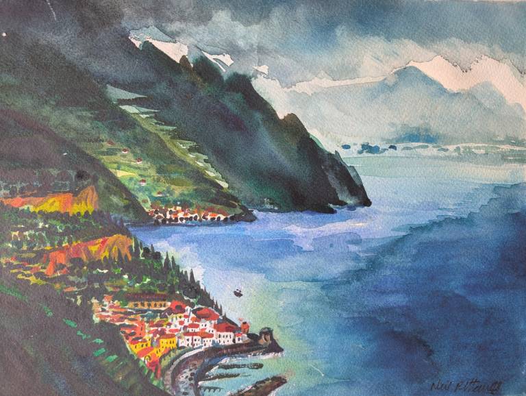 Looking down on Amalfi and along the coast towards Salerno, Italy - Neil Pittaway