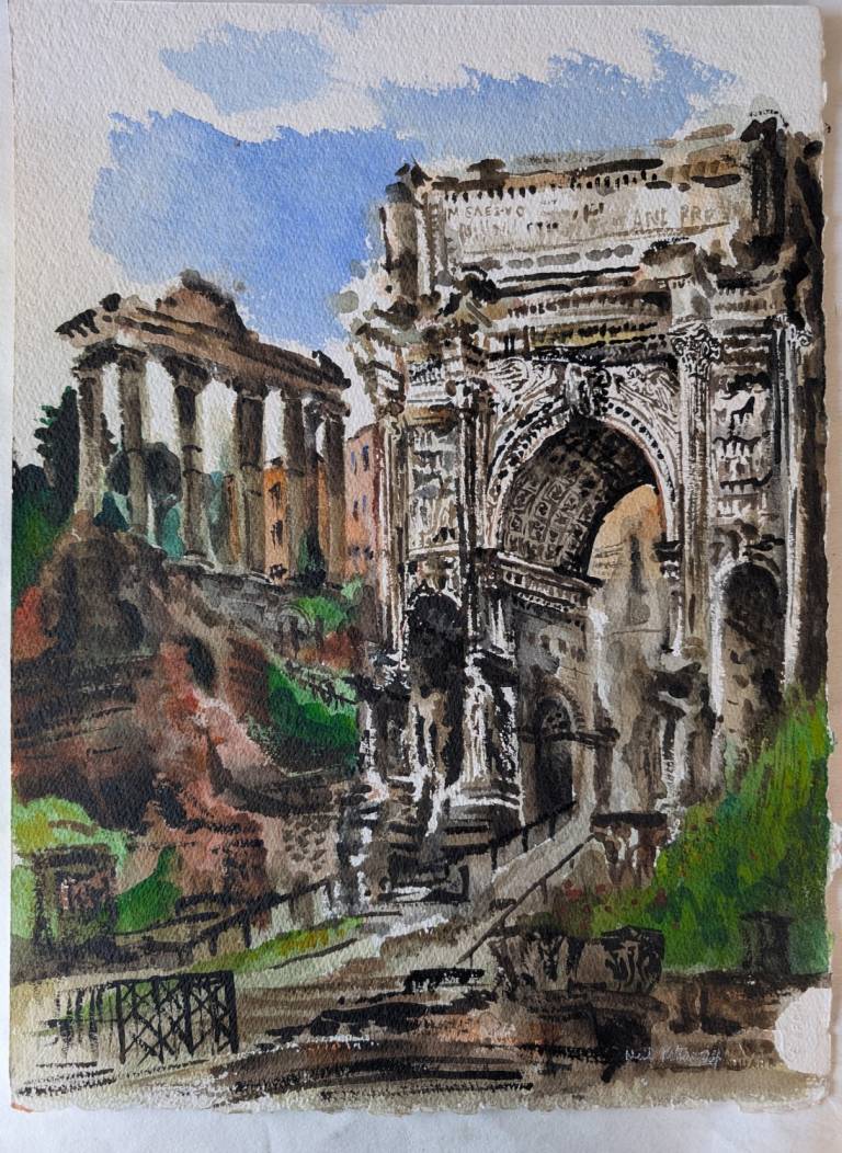 Morning at the Arco Di Severo Roman Forum - Neil Pittaway