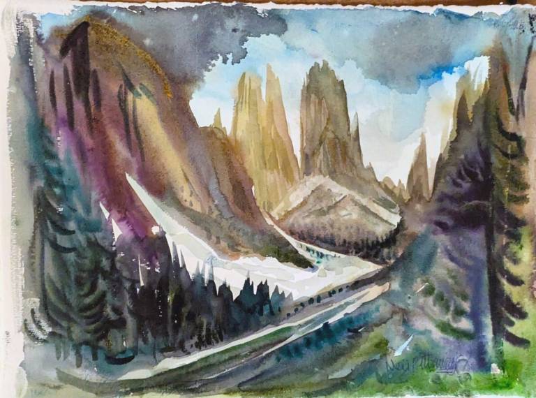 The Needle points of the Cantinaccio (Rosengartens), Dolomites, Italy - Neil Pittaway