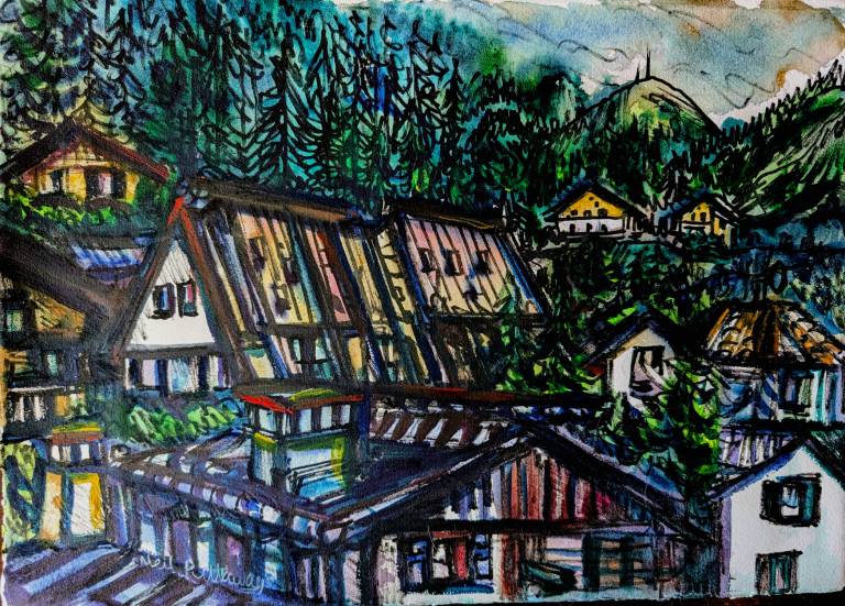 View from the Sports Hotel, Campitello Dolomites, Italy - Neil Pittaway