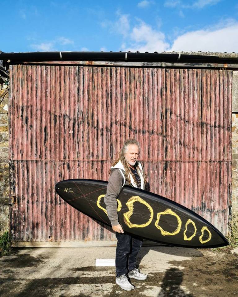 ☢ Surfboard-mounted Fibre Print - 