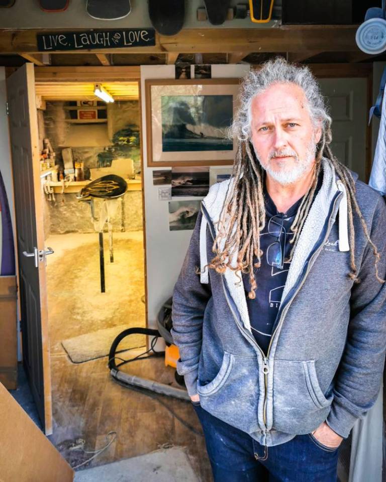 ☢ Surfboard-mounted Fibre Print - 