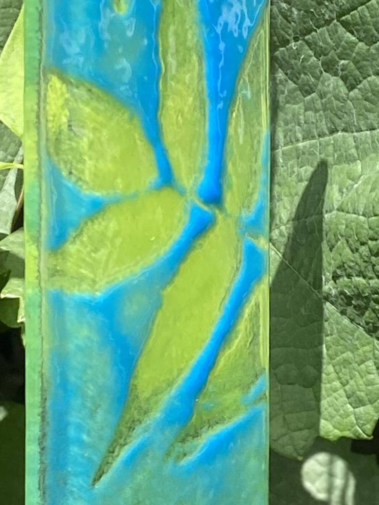 Phytology Suncatcher (Blue/Green) - Copper Heart Glass