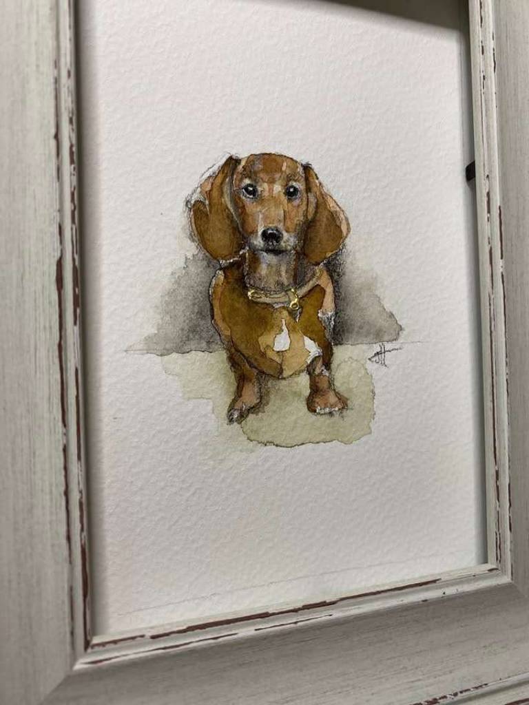 A Dachshund is a Lovely Thing SOLD - Jilly Henderson