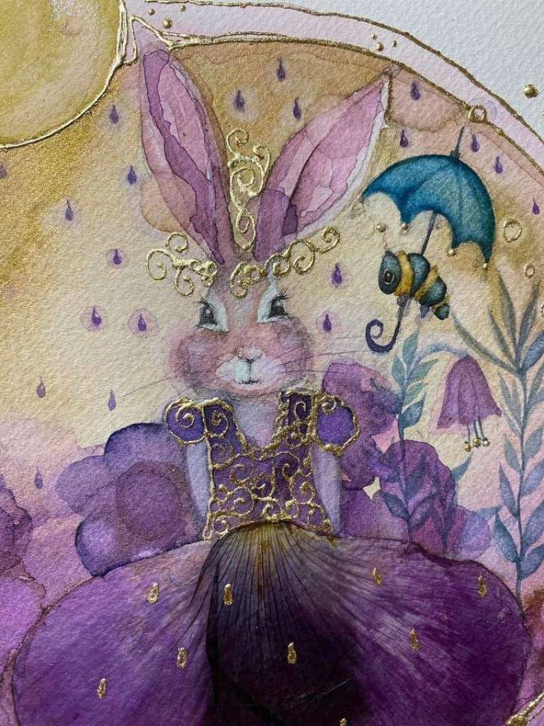 My Purple Poppy Pinafore SOLD - Jilly Henderson