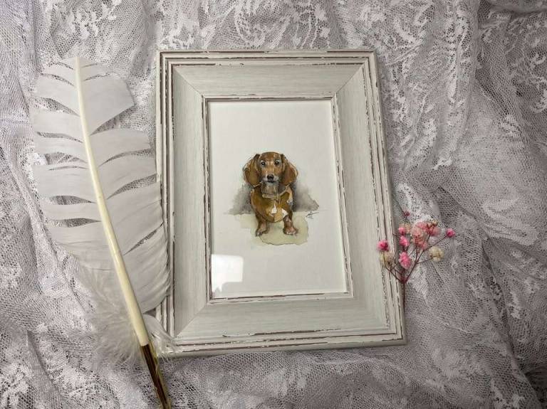 A Dachshund is a Lovely Thing SOLD - Jilly Henderson