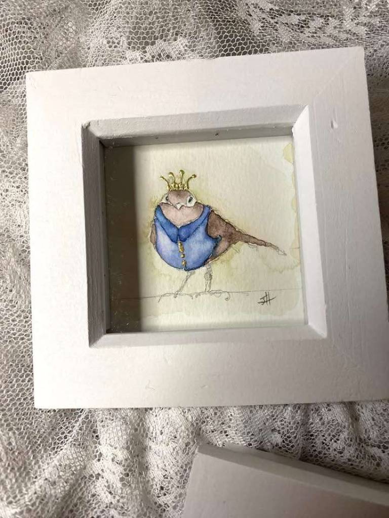 Oh Peep (three framed miniatures) SOLD - Jilly Henderson