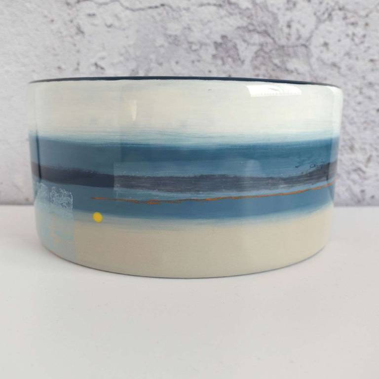 Aquamarine Sands Glass Curve - Jenny Hoole