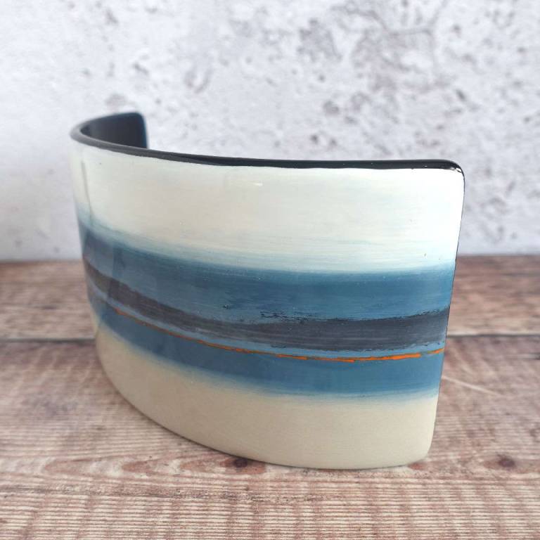 Aquamarine Sands Glass Curve - Jenny Hoole