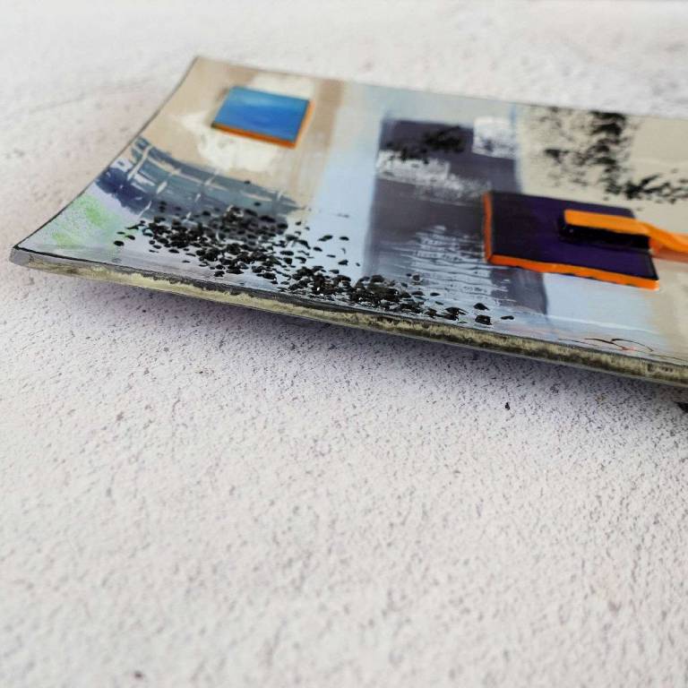 Blue Squares Platter - Jenny Hoole