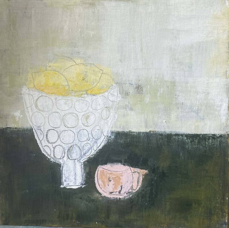 Lemons in White Bowl - Bev Campbell