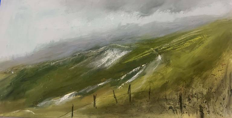 white horse Beneath Ancient Sky - Bev Campbell