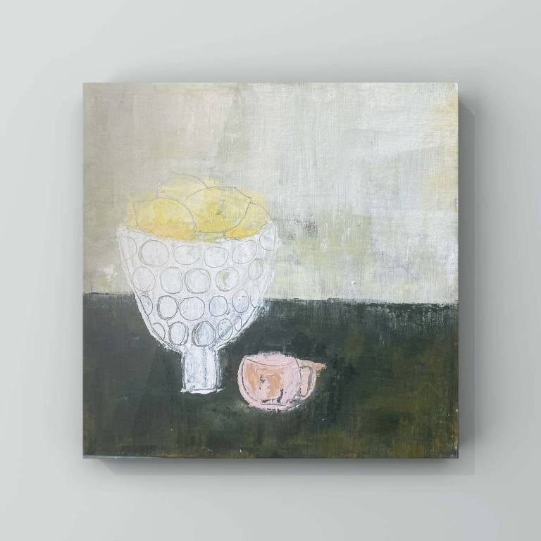 Lemons in White Bowl - Bev Campbell