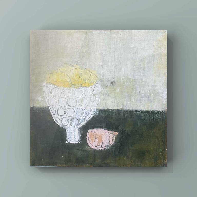 Lemons in White Bowl - Bev Campbell