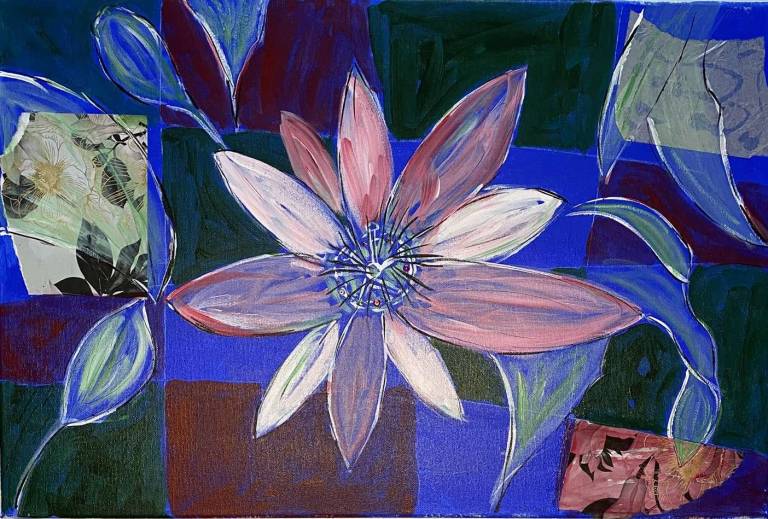 Passion Flower collage - Sue L Davis